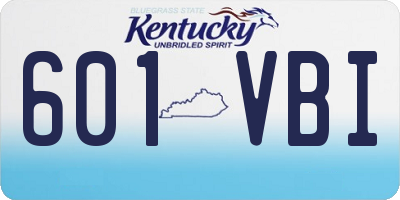 KY license plate 601VBI