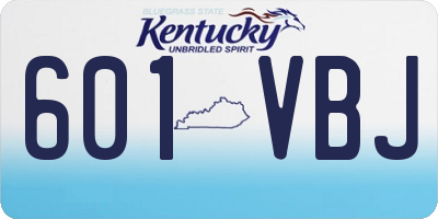 KY license plate 601VBJ
