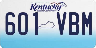 KY license plate 601VBM