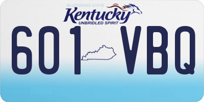 KY license plate 601VBQ