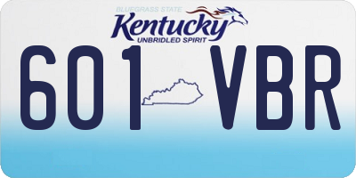 KY license plate 601VBR