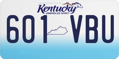KY license plate 601VBU