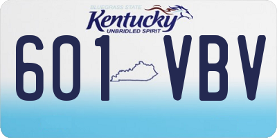 KY license plate 601VBV