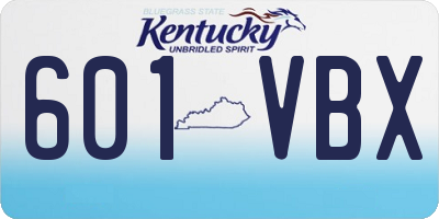KY license plate 601VBX