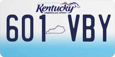 KY license plate 601VBY