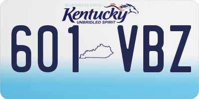 KY license plate 601VBZ