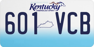 KY license plate 601VCB