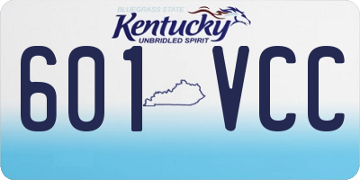 KY license plate 601VCC