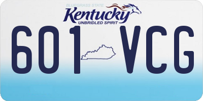 KY license plate 601VCG