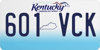 KY license plate 601VCK