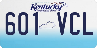 KY license plate 601VCL
