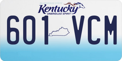 KY license plate 601VCM
