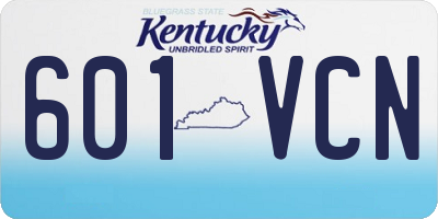 KY license plate 601VCN