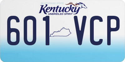 KY license plate 601VCP