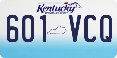 KY license plate 601VCQ