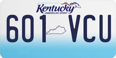 KY license plate 601VCU