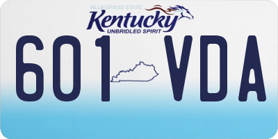 KY license plate 601VDA