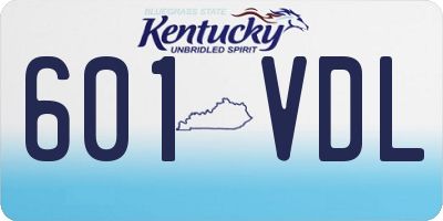 KY license plate 601VDL