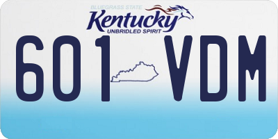 KY license plate 601VDM