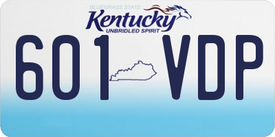 KY license plate 601VDP