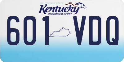 KY license plate 601VDQ
