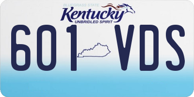 KY license plate 601VDS