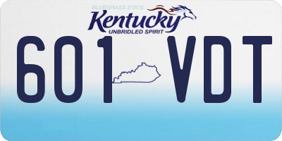 KY license plate 601VDT
