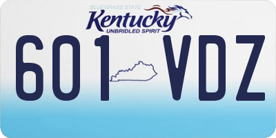 KY license plate 601VDZ