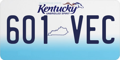 KY license plate 601VEC