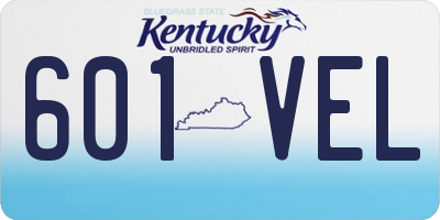 KY license plate 601VEL