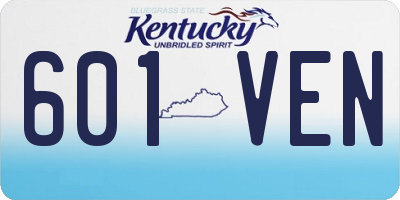 KY license plate 601VEN
