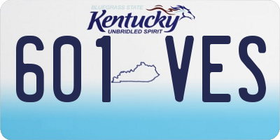 KY license plate 601VES