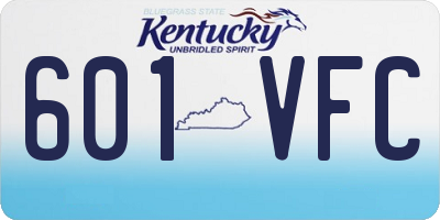 KY license plate 601VFC
