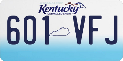 KY license plate 601VFJ