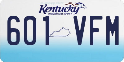 KY license plate 601VFM