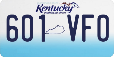 KY license plate 601VFO