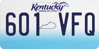 KY license plate 601VFQ