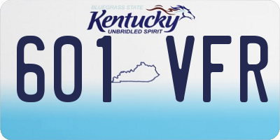 KY license plate 601VFR