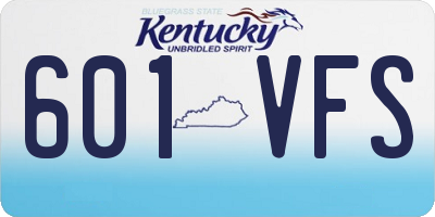 KY license plate 601VFS