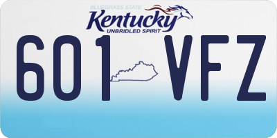 KY license plate 601VFZ