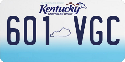 KY license plate 601VGC