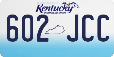 KY license plate 602JCC