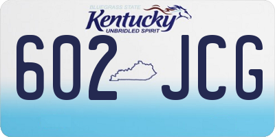 KY license plate 602JCG