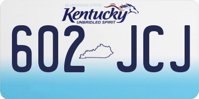 KY license plate 602JCJ