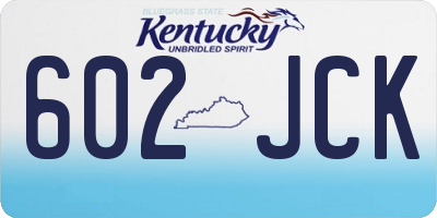 KY license plate 602JCK