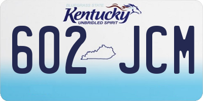 KY license plate 602JCM