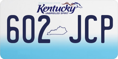 KY license plate 602JCP