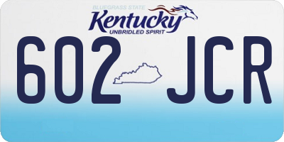 KY license plate 602JCR