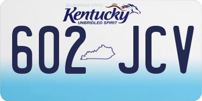 KY license plate 602JCV