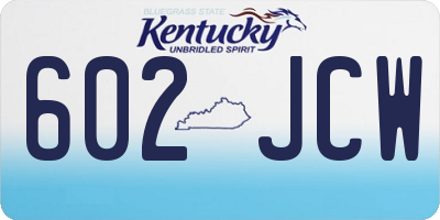 KY license plate 602JCW